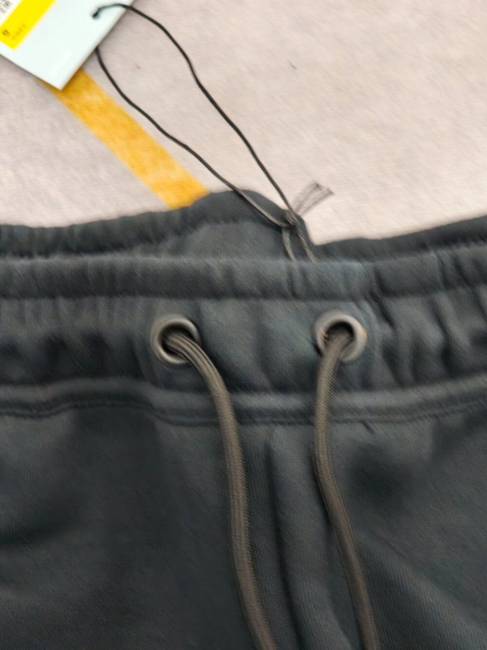 NOCTA Style Black Wide‑Leg Sweatpants Yellow Logo Zip Pocket Casual Track Pants - Picture 5 of 8